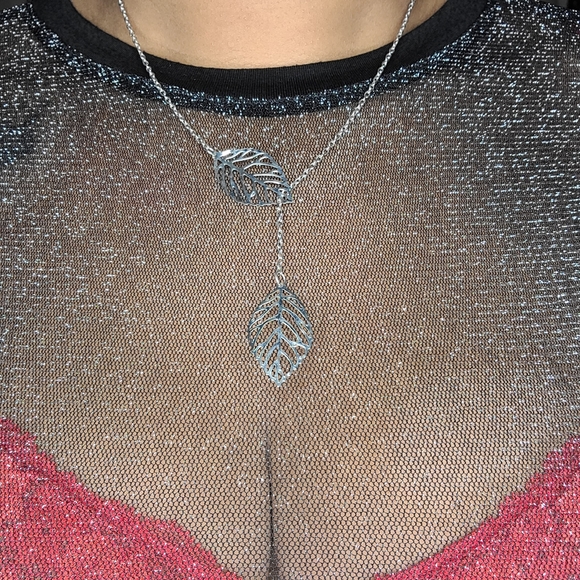 Double Leaf Necklace - Picture 1 of 13
